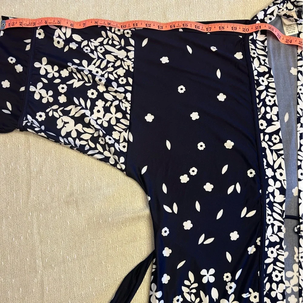 In Bloom by Jonquil Navy Blue Floral Kimono Robe - 3 Available! - Picture 11 of 13